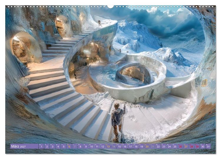 Produktbild: Treppenlabyrinthe &ndash; Die Suche nach dem Weg (hochwertiger Premium Wandkalender 2027 DIN A2 quer), Kunstdruck in Hochglanz