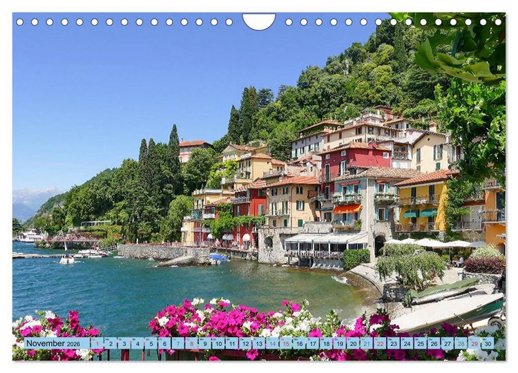 Produktbild: Italiens romantische Seen (Wandkalender 2026 DIN A4 quer), CALVENDO Monatskalender