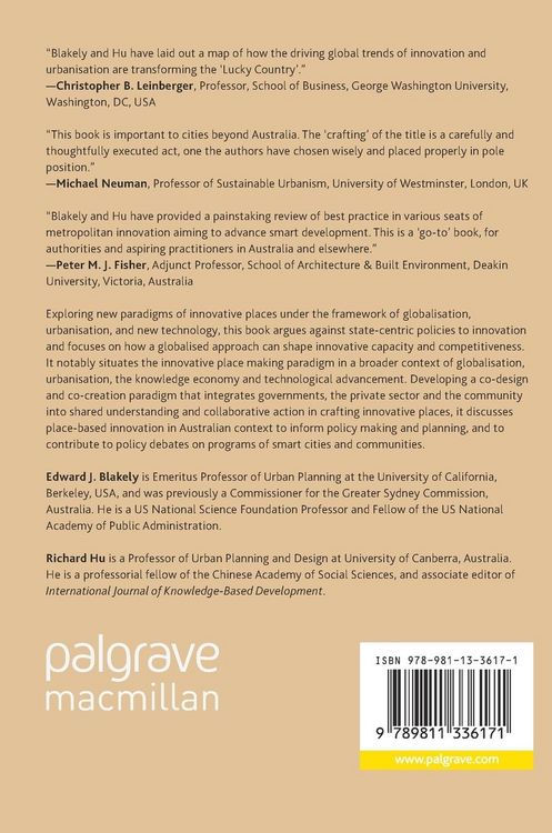 Produktbild: Crafting Innovative Places for Australia&rsquo;s Knowledge Economy
