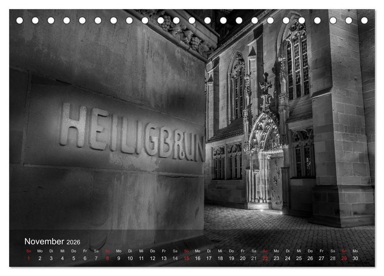 Produktbild: Heilbronn bei Nacht (Tischkalender 2026 DIN A5 quer), CALVENDO Monatskalender