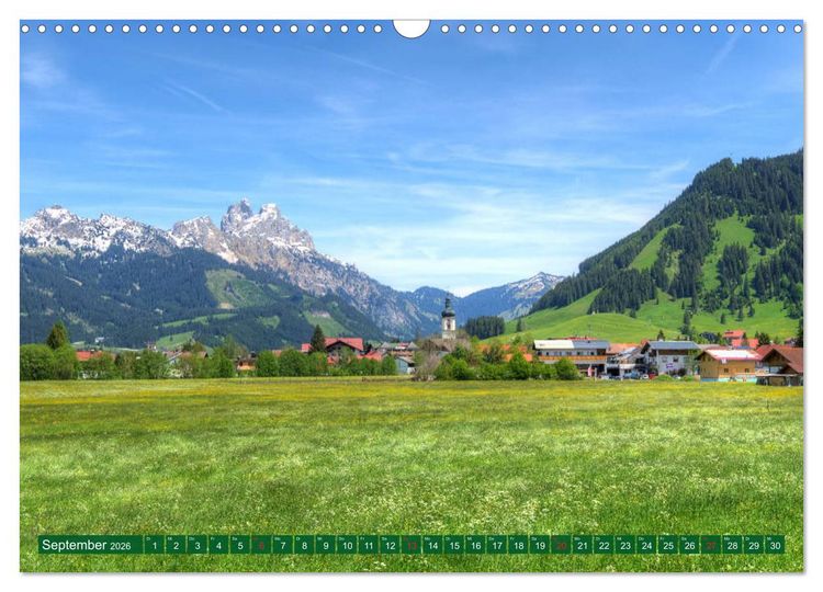 Produktbild: Tannheim und das Tal (Wandkalender 2026 DIN A3 quer), CALVENDO Monatskalender