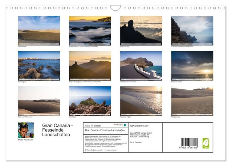 Produktbild: Gran Canaria - Fesselnde Landschaften (Wandkalender 2026 DIN A3 quer), CALVENDO Monatskalender
