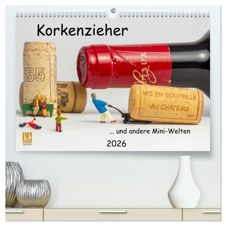 Produktbild: Korkenzieher ... und andere Mini-Welten (hochwertiger Premium Wandkalender 2026 DIN A2 quer), Kunstdruck in Hochglanz