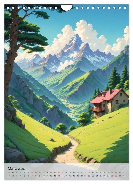 Produktbild: Fantastische Anime Welten (Wandkalender 2026 DIN A4 hoch), CALVENDO Monatskalender