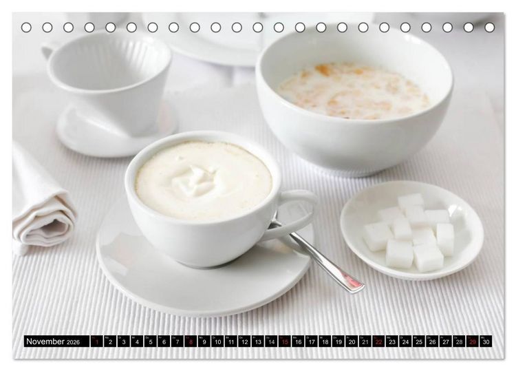 Produktbild: Feine Kaffeevariationen (Tischkalender 2026 DIN A5 quer), CALVENDO Monatskalender