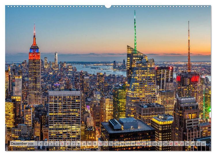 Produktbild: New York - United States of America (hochwertiger Premium Wandkalender 2026 DIN A2 quer), Kunstdruck in Hochglanz