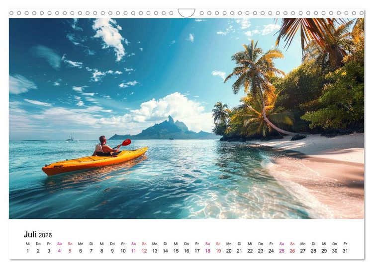 Produktbild: Kajak Erlebnisse (Wandkalender 2026 DIN A3 quer), CALVENDO Monatskalender