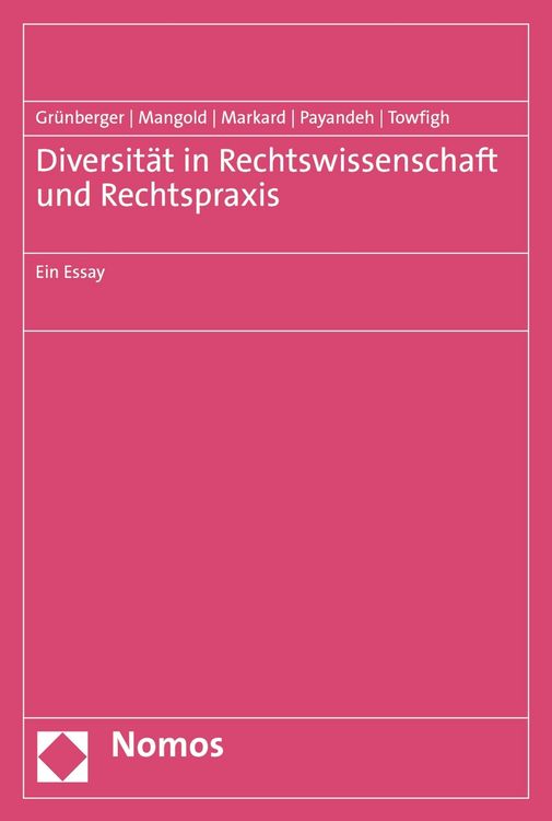 Produktbild: Diversit&auml;t in Rechtswissenschaft und Rechtspraxis