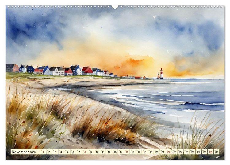 Produktbild: Norddeutsches Wattenmeer (hochwertiger Premium Wandkalender 2026 DIN A2 quer), Kunstdruck in Hochglanz
