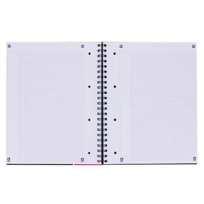 Produktbild: OXFORD Studium A4+ Hardcover doppelspiralgebundenes Notebook, 5 mm kariert, 80 Blatt SCRIBZEE&reg; kompatibel, 1x St&uuml;ck sortiert