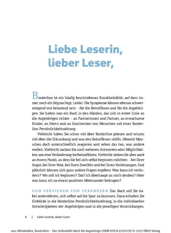 Produktbild: Borderline - Das Selbsthilfe-Buch f&uuml;r Angeh&ouml;rige