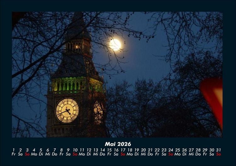 Produktbild: London 2026 Fotokalender DIN A4