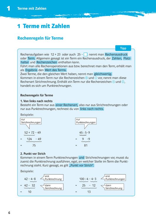 Produktbild: 10-Minuten-Training Mathematik Rechnen mit Termen 7./8. Klasse. Kleine Lernportionen f&uuml;r jeden Tag