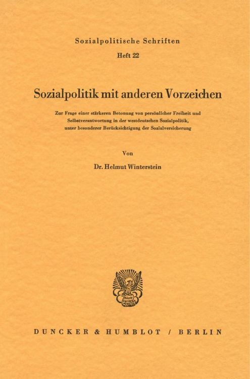 Produktbild: Sozialpolitik mit anderen Vorzeichen.