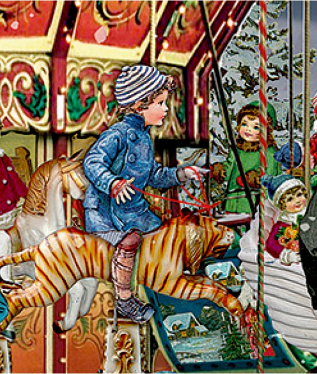 Produktbild: Nostalgischer Weihnachtsmarkt, Wand-Adventskal. (Behr)