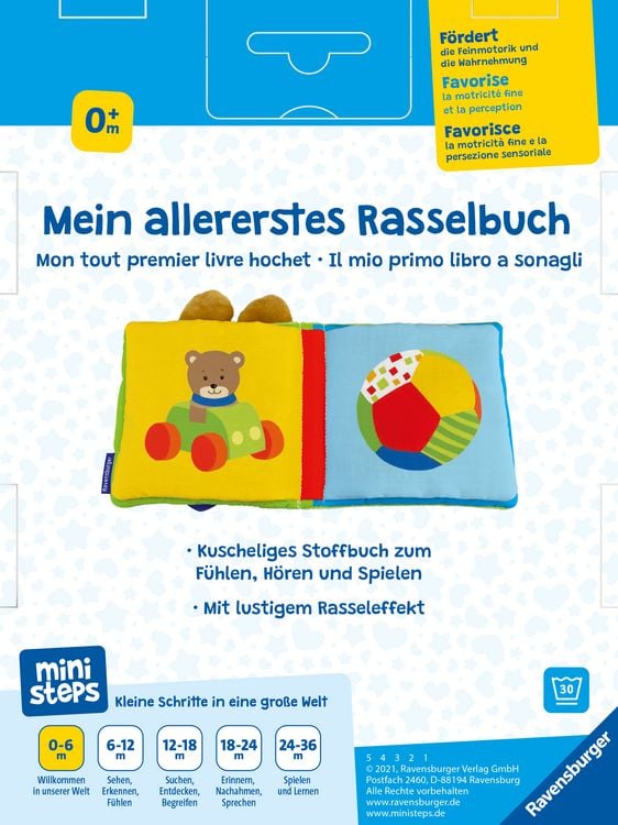 Produktbild: Ministeps: Mein allererstes Rasselbuch
