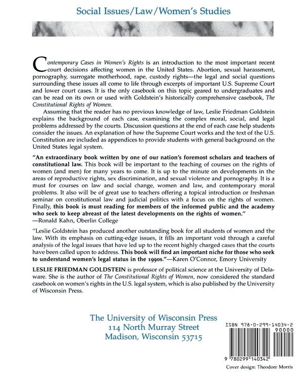 Produktbild: Contemporary Cases in Women's Rights