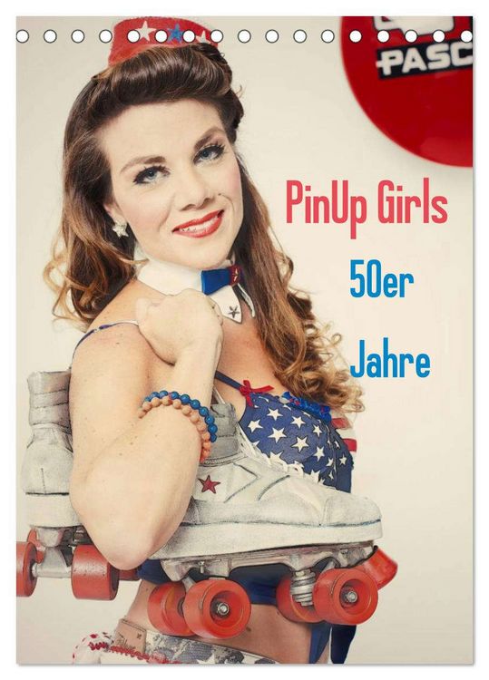 Produktbild: PinUp Girls 50er Jahre (Tischkalender 2026 DIN A5 hoch), CALVENDO Monatskalender