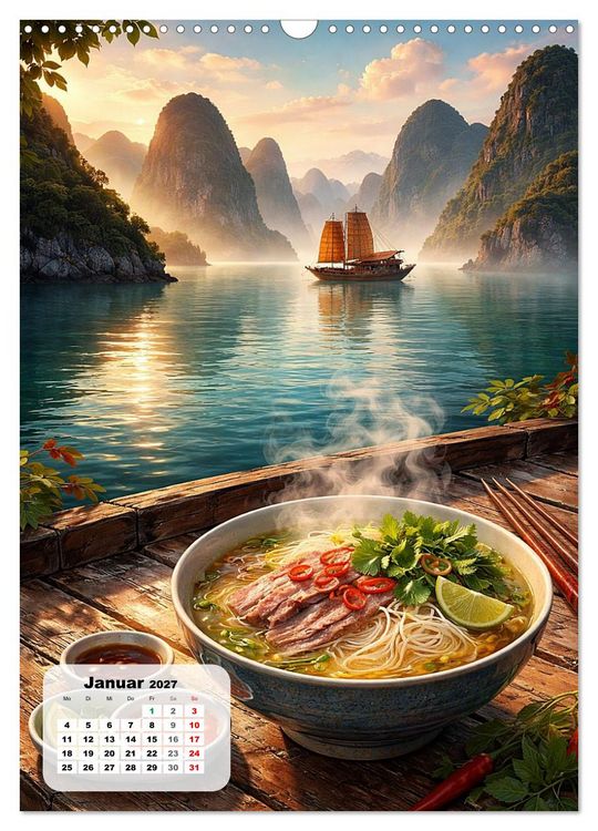 Produktbild: Vietnam - Eine Schlemmerreise durchs Land des aufsteigenden Drachen (Wandkalender 2027 DIN A3 hoch), CALVENDO Monatskalender