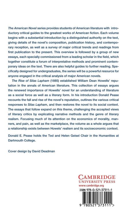 Produktbild: New Essays on the Rise of Silas Lapham