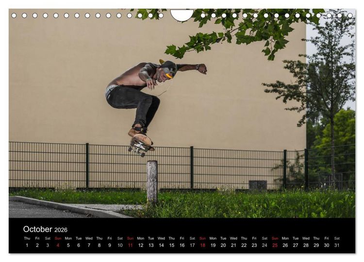 Produktbild: Skateboard - Street only (Wall Calendar 2026 DIN A4 landscape), CALVENDO 12 Month Wall Calendar