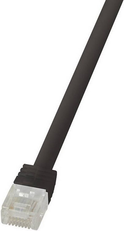 Produktbild: LogiLink CF2093U RJ45 Patchkabel CAT 6 U/UTP 10.00 m Schwarz hochflexibel 1 St.