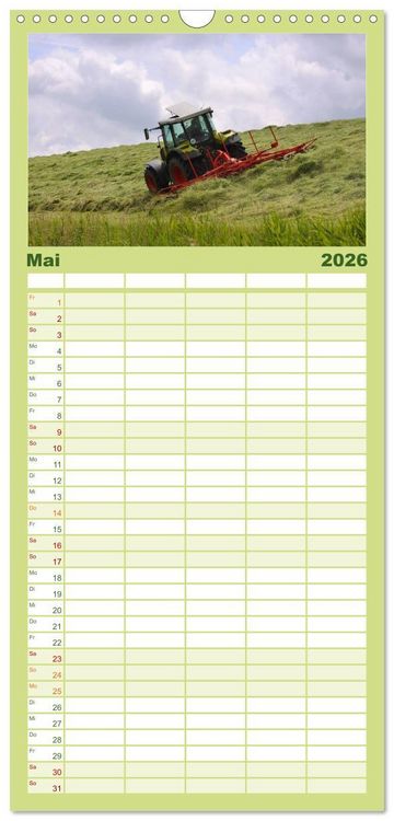 Produktbild: Familienplaner 2026 - Landwirtschaft - Maschinen im Einsatz mit 5 Spalten (Wandkalender, 21 x 45 cm) CALVENDO