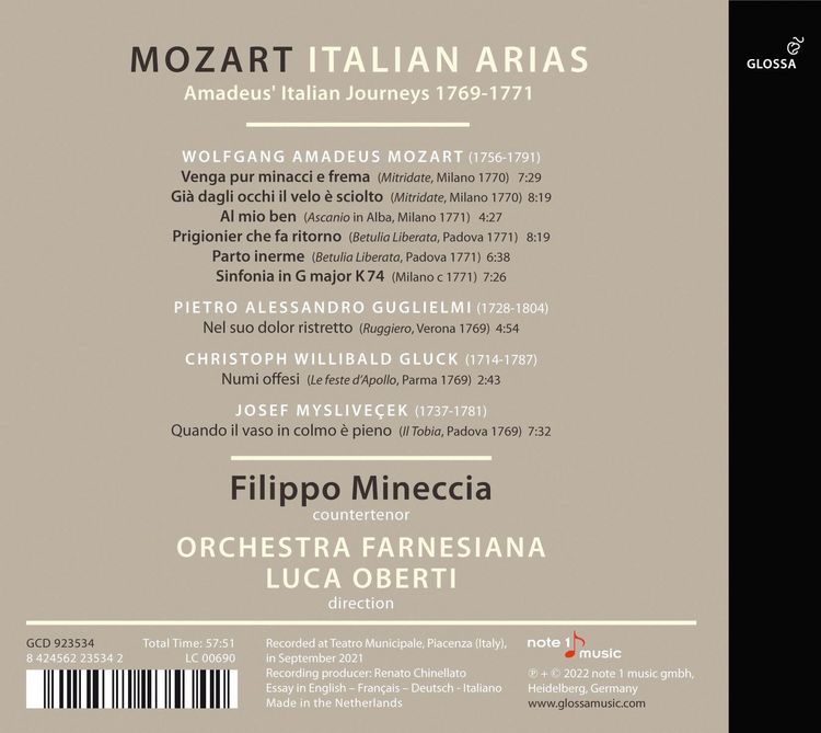 Produktbild: Mozart Italian Arias