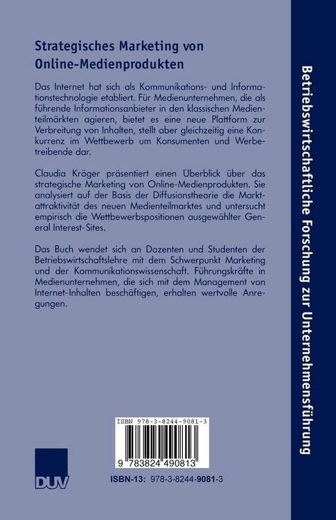 Produktbild: Strategisches Marketing von Online-Medienprodukten