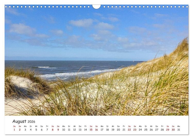 Produktbild: D&uuml;nen und Meer Nordseemomente (Wandkalender 2026 DIN A3 quer), CALVENDO Monatskalender