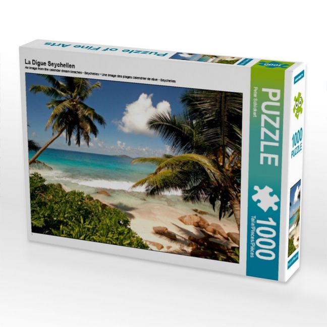 Produktbild: CALVENDO Puzzle La Digue Seychellen | 1000 Teile Lege-Gr&ouml;&szlig;e 64x48cm Foto-Puzzle f&uuml;r gl&uuml;ckliche Stunden