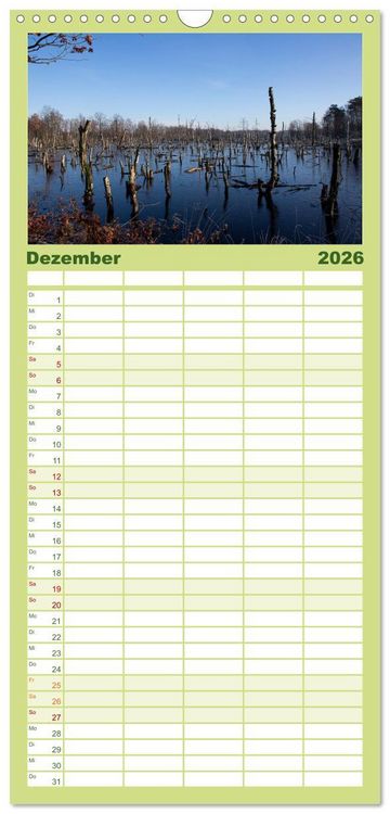 Produktbild: Familienplaner 2026 - Hohes Moor Oldendorf mit 5 Spalten (Wandkalender, 21 x 45 cm) CALVENDO