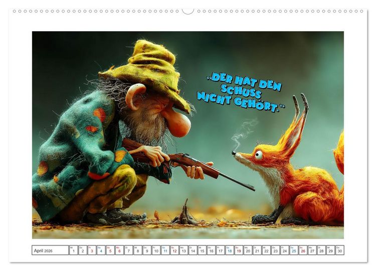 Produktbild: Tierisch gute Redensarten (Wandkalender 2026 DIN A2 quer), CALVENDO Monatskalender