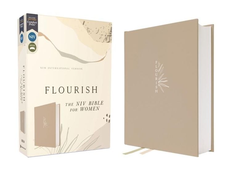 Produktbild: Flourish: The NIV Bible for Women, Cloth Over Board, Cream, Comfort Print