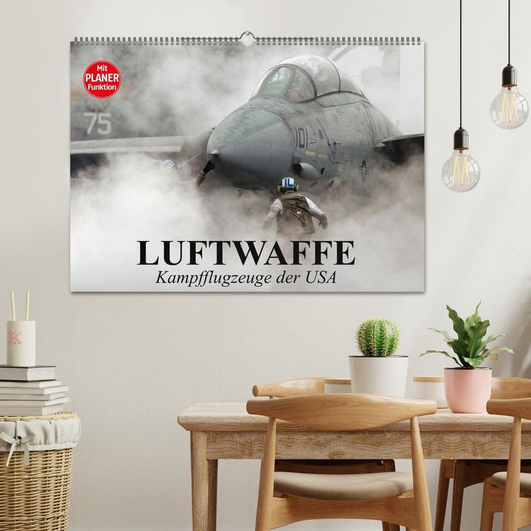 Produktbild: Luftwaffe. Kampfflugzeuge der USA (Wandkalender 2026 DIN A2 quer), CALVENDO Monatskalender