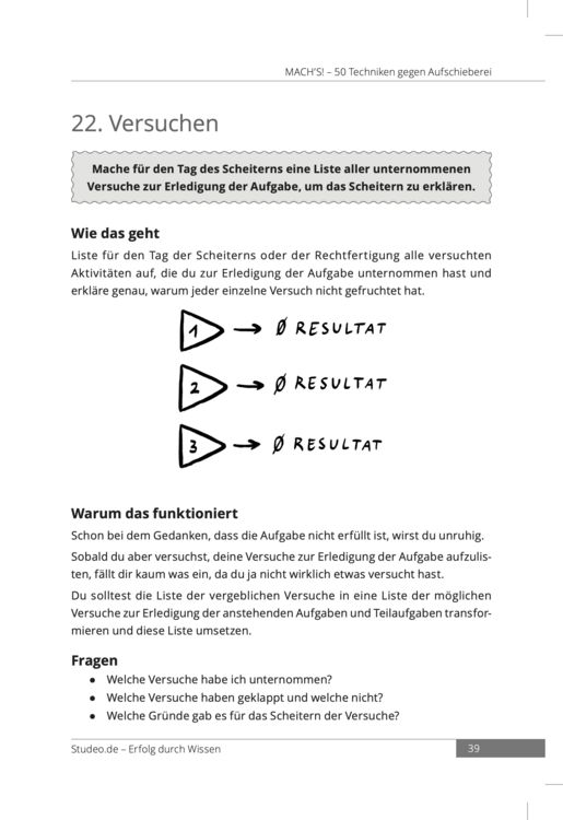 Produktbild: Mach's! &ndash; 50 Techniken gegen Aufschieberei
