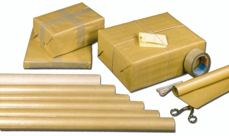 Produktbild: Packpapier kraft eingerippt natron 1x10m