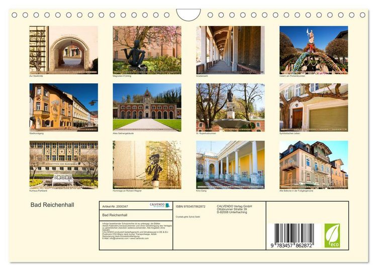 Produktbild: Bad Reichenhall (Wandkalender 2026 DIN A4 quer), CALVENDO Monatskalender