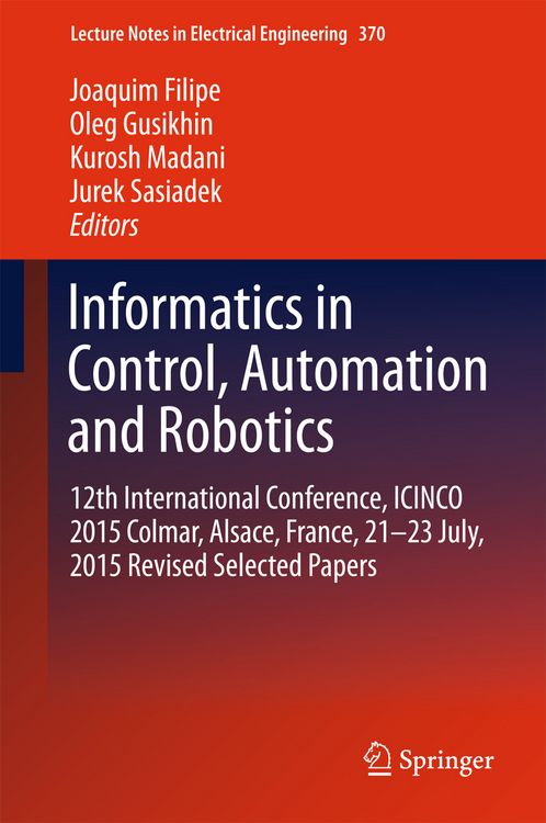 Produktbild: Informatics in Control, Automation and Robotics