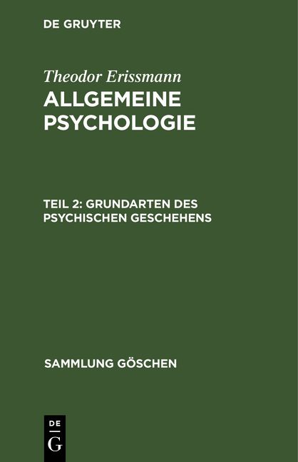 Produktbild: Grundarten des psychischen Geschehens
