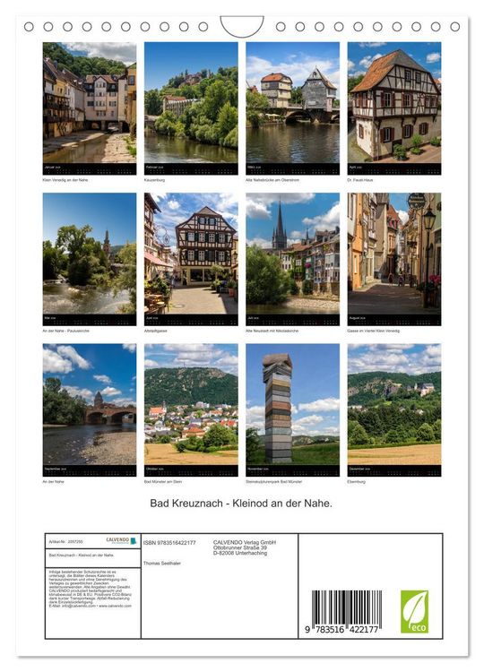 Produktbild: Bad Kreuznach - Kleinod an der Nahe. (Wandkalender 2026 DIN A4 hoch), CALVENDO Monatskalender