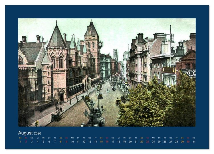 Produktbild: Historisches London von 1888 bis 1918 (Wandkalender 2026 DIN A3 quer), CALVENDO Monatskalender