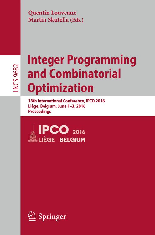 Produktbild: Integer Programming and Combinatorial Optimization