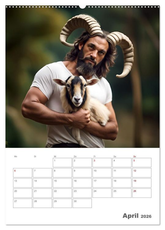 Produktbild: Gesch&ouml;pfe der griechischen Mythologie - Eine KI-Welt der griechischen G&ouml;tter, Kreaturen und Abenteurer (Wandkalender 2026 DIN A2 hoch), CALVENDO Monatskalender