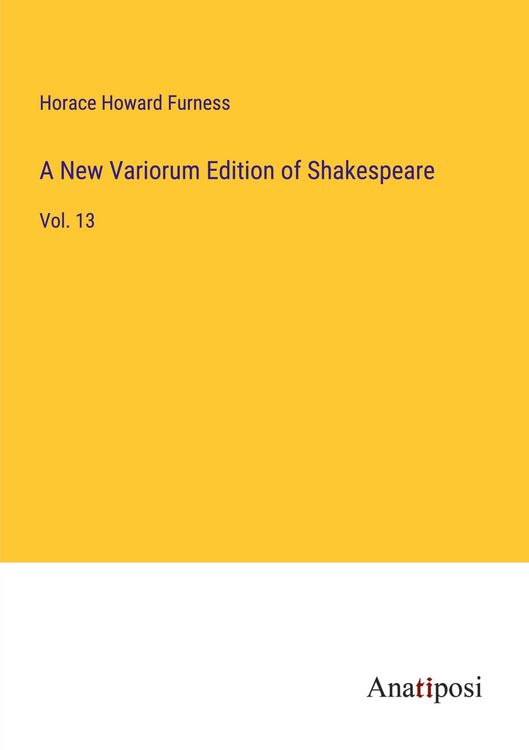 Produktbild: A New Variorum Edition of Shakespeare