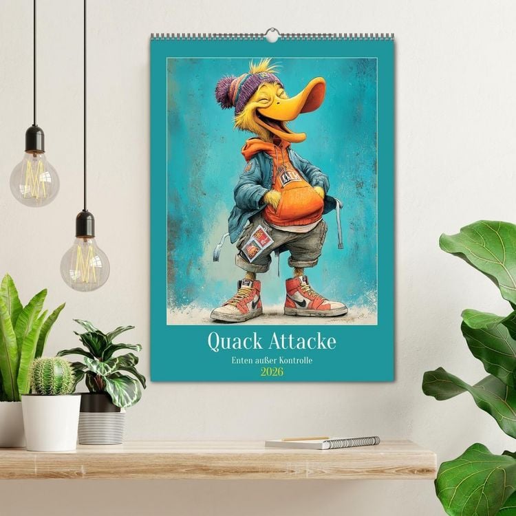 Produktbild: Quack Attacke. Enten au&szlig;er Kontrolle (Wandkalender 2026 DIN A2 hoch), CALVENDO Monatskalender