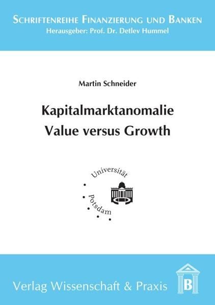 Produktbild: Kapitalmarktanomalie Value versus Growth.