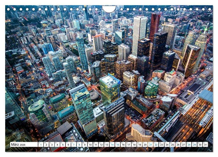 Produktbild: Metropolen - die sch&ouml;nsten Weltst&auml;dte von oben (Wandkalender 2026 DIN A4 quer), CALVENDO Monatskalender