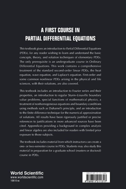 Produktbild: First Course in Partial Differential Equations, a