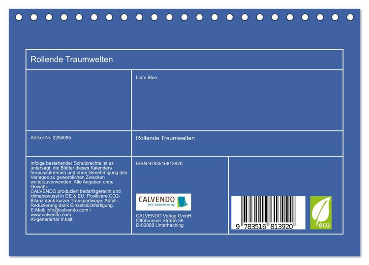 Produktbild: Rollende Traumwelten (Tischkalender 2027 DIN A5 quer), CALVENDO Monatskalender